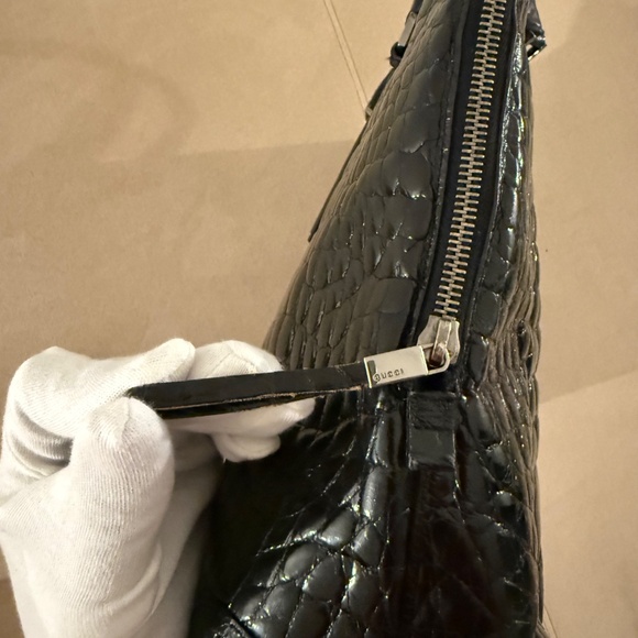 RARE Vintage Gucci (Tom Ford Era) Croco Top Handle Brief - Picture 11 of 15